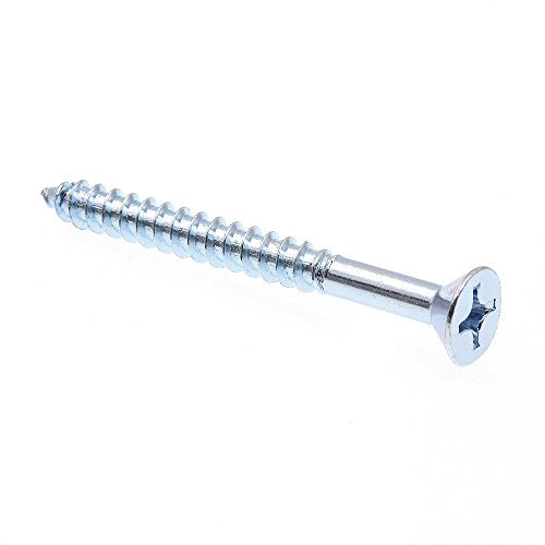 Prime-Line 9036610 Wood Screws, Flat Head, Phillips Drive, #14 X 2-1/2 In., Zinc Plated (100 Pack)