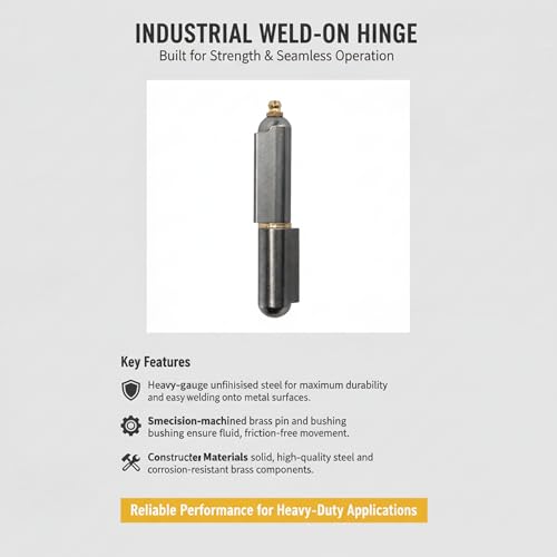4'' BBQ Bullet Weld on Hinge, Heavy Duty Weldable Barrel Hinges, Carbon Steel Bullet Hinge for Detachable Metal Swing Door Gate Driveway Trailer Ramp (4inch-6PcS)