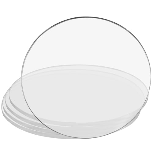 Hitefu Clear Circle Acrylic Sheets, 4.3 Inch, 10 Packs, 3mm Thick - size: 4.5 Inch