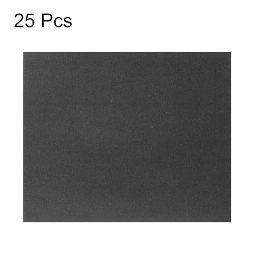 HARFINGTON 25pcs Sandpaper 320 Grit 9 x 11 Inch C-Weight Backing Silicon Carbide Abrasive Wet Dry Sanding Sheets for Wood Finishing, Metal Sanding, Automotive Polishing - size: 320 Grits