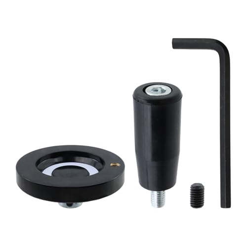 2 Pcs Black 3.15"/ 80mm Wooden back corrugated Hand Wheel - style: 2 Pcs 80mm Dia.× 8mm Hole Dia.(with Allen Wrench)