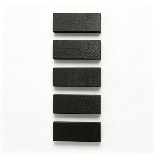 Replacement Vanes for 5-Inch Air Orbital Sanders, Pneumatic Dual Action Sander Rotor Blades, High-Stability Composite Blades for Random Orbit Sanding Tools (Black) - color: Black