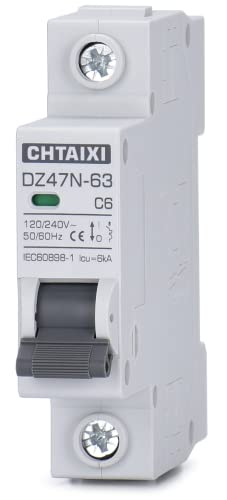 AC Miniature Circuit Breaker, 6 Amp 120V/240V 1 Pole - style: 6 Amp