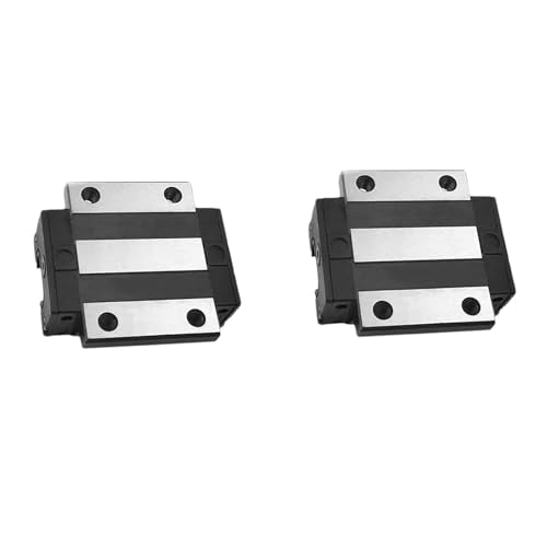 2Pcs HGW20 Bearing Blocks, 20mm HG20 Linear Motion Ball Bearing Carriage Slider Sliding CC Blocks for Square Linear Slide Guide Guideway Rail HGW20 as CNC Kit Part Replacement - size: HGW20CC