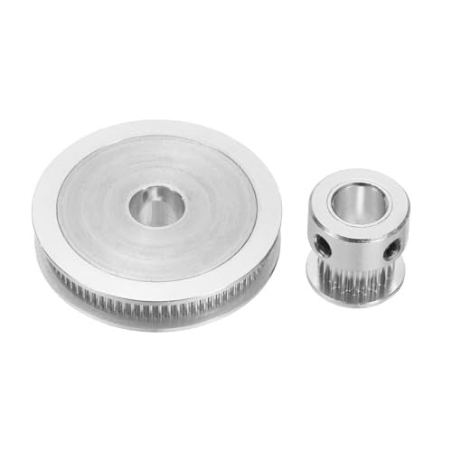 uxcell GT-2 Synchronous Wheel 20&80 Teeth 8&12mm Bore Aluminum Alloy for 3D