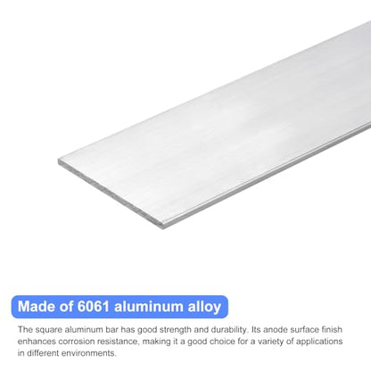 uxcell Square Aluminum Flat Bar, 2pcs 1/8" x3-1/8 x12 6061 Aluminum Plate - size: 1/8" x 3-1/8" x 12"
