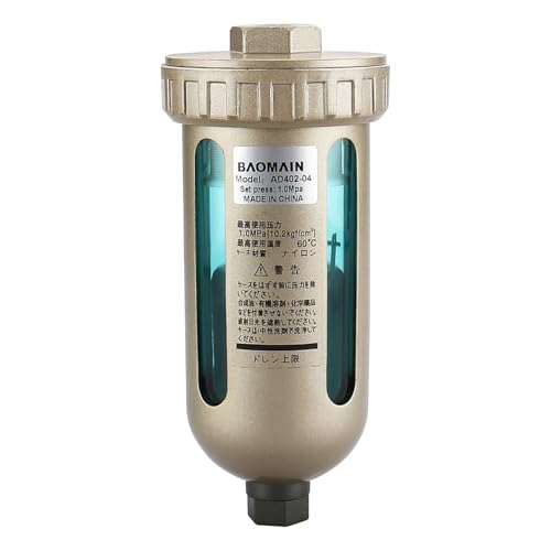 BAOMAIN Air Compressor Auto Drain Valve Water Separator 1/2" to 3/8" PT - size: 1/2" RC Thread (PT)