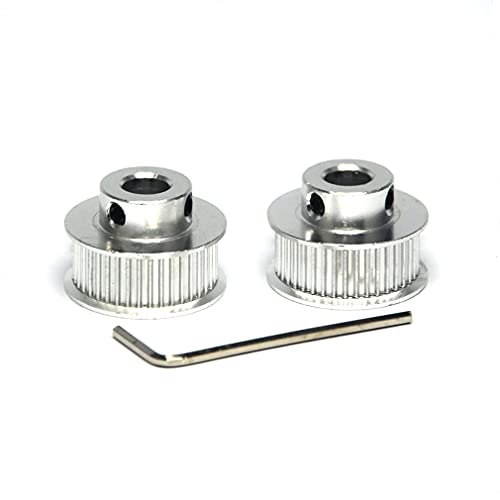 2PCs Aluminum 2GT Timing Pulley 40 Teeth Bore 8mm for 3D Printer CNC Machine 10mm Width 2GT Timing Belt - size: 40 teeth, style: 8mm bore, for 10mm belt