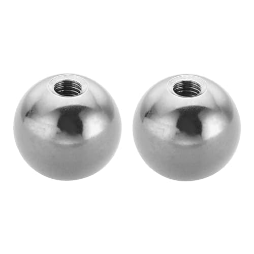 PATIKIL M5x18mm Ball Nuts Knob, 2 Pcs Female Thread 304 Stainless Steel Round Blind Hole Screw Cap Cover for Lighting Machinery DIY Decoration, Silver - size: M5x18mm