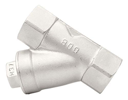 3/4" Stainless Steel 316 Y-Strainer - 800WOG, FxF NPT 100mc Strainer - size: 3/4" 100micron