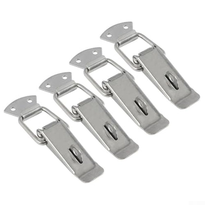 4Pc Latch Catch Iron Cabinet Boxes Handle Toggle Lock Clamp Hasp Heavy Duty Latches,Holding Capacity Pull For Lid Jig Tool Box Case