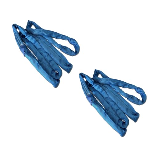 Round Sling 2Packs 17636lb 10FT Sling Strap Rigging Polyester Endless Lift Sling for Hoist Heavy Duty Objects Heavy Duty Poly Lifting Sling Polyester Endless Round Sling【8T-3M-2Pcs】 - size: 8T-3M-2Pcs
