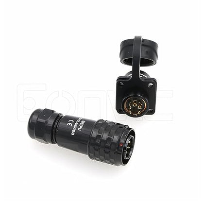 SA12 5Pin Weipu Connector Aviation Push-Pull Solder Cable Connector Plug Panel Mount Socket Female Rear-nut Mount for LED Light Equipment Electrical - size: 5Pin 5A