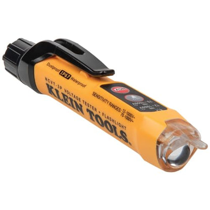 Klein Tools NCVT3PKIT Electrical Test Kit, Dual-Range Non-Contact Voltage Tester with Flashlight, AC/DC Voltage Tester - size: Dual Range NCVT Kit