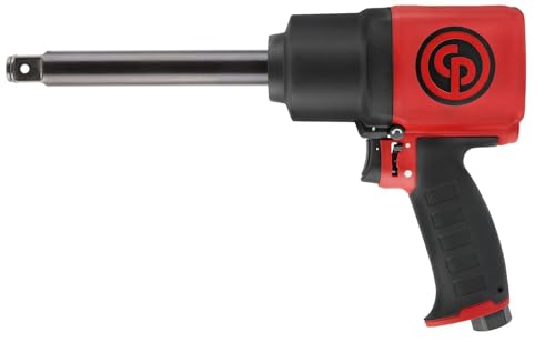 Chicago Pneumatic CP7769-6 - 3/4 Inch Air Impact Wrench with 6 Inch Extended Anvil, Pistol Handle, Max Torque Reverse Output 1440 ft. lbf / 1950 Nm, 6500 RPM, Twin Hammer, Industrial Tool, Automotive