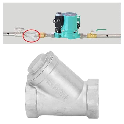 Y Strainer 1 1/2in 304 Stainless Steel Y Type Strainer Y Strainer Valve for Water Oil Gas Thread Pipe