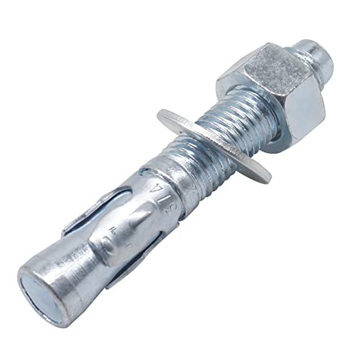 3/4 Concrete Anchors, 3/4 Wedge Anchors Bolts, 4-1/2" L, 10 Pcs - size: 3/4" x 4-1/2"