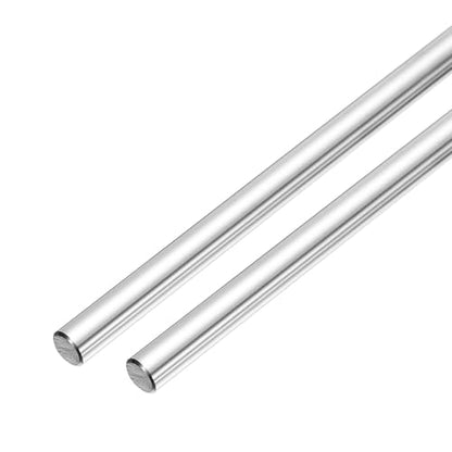 MECCANIXITY Linear Motion Rods, 2Pcs 6mm x 350mm(0.24" x 13.78") Solid Case Hardened Chrome Plated Linear Rail Rod Shaft Guide for CNC DIY Crafts 3D Printer Model Car Airplane - size: 6mm x 350mm
