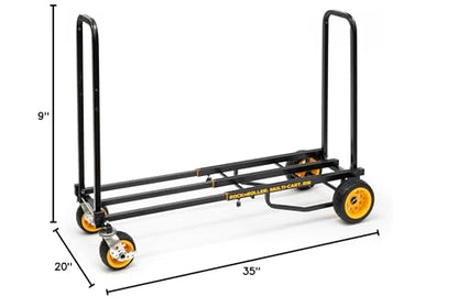 Rock-N-Roller R16RT (Max Wide) 8-in-1 Folding Multi-Cart/Hand Truck/Dolly/Platform Cart/34" to 52" Telescoping Frame/600 lbs. Load Capacity, Black - style: R16RT