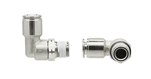 PneumaticPlus PN15 Series Push to Connect Tube Fitting, Male Elbow (3/8" Tube X 1/4" NPT) Pack of 5 - size: 3/8" Tube X 1/4" NPT