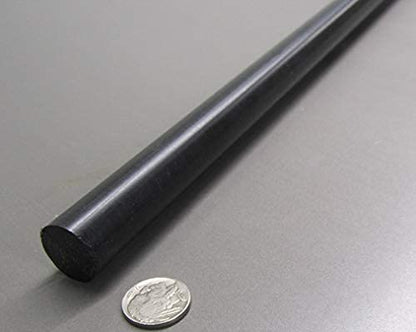 Black Nylon Extruded Round Rod .875" (7/8") x 5 Ft Length 1 pc