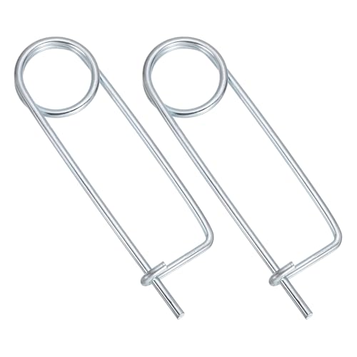 MECCANIXITY 2pcs Steel Brooch Cotter Pins, 0.31x11.02 Inch (8x280mm) Brooch Shape Cotter Safety Spring Pin, Quick Locking Fastener for Garden, Farm, Lawn, Rectangle - size: M8x280mm