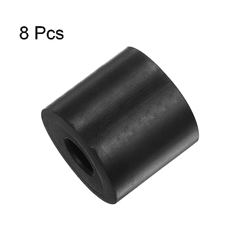 HARFINGTON 8pcs Rubber Spacer 1.2 Inch OD 0.4 Inch ID 1.2 Inch Thick Neoprene Round Anti Vibration Isolation Pads Isolator Rubber Washers Bushings for Home Cars Boat Accessories, Black - size: 10mm x 30mm x 30mm