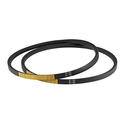 uxcell B38 V-Belts 38" Pitch Length, B-Section Rubber Drive Belt 2pcs - size: 38"