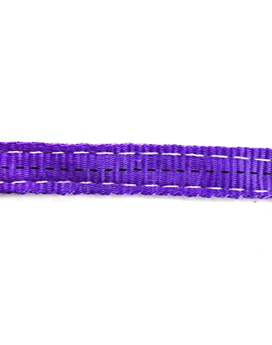QWORK Lifting Slings Straps with Hooks - 5 Feet, 4409 Pounds Capacity, 2 Pack Polyester Webbing - Purple Rigging Straps for Engines, Cranes, Hoists