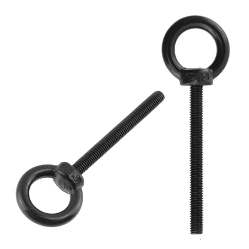 Antrader Lifting Shoulder Eye Bolts,M6 x 50mm,Stainless Steel,Black,6 Sets - size: M6 x 50mm