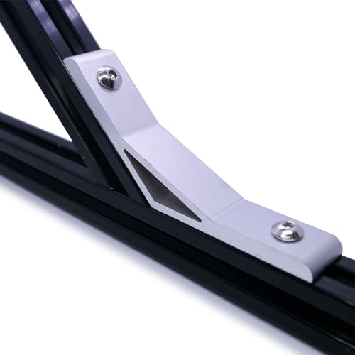 8Sets 1010 Aluminum Extrusion 135 Degree Bracket,8pcs 135 Degree Corner Brackets,with 16pcs Sliding T Nuts and Screws for 10 Series Extruded Aluminum Rail Accessories(Silver) - style: 8 Sets Silver 25S 135Degree