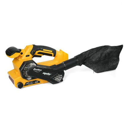 Upgraded Brushless Belt Sander Compatible with Dewalt 20V Battery - color: Yellow