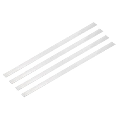 MECCANIXITY 4 Pcs Square Aluminum Flat Bar, 1/16" (1.5mm) Thick x 9/16" (15mm) Width x 12" (305mm) Long 6061 Aluminum Flat Plate Solid New Mill Stock Silver for Industrial Building - size: 1/16"(1.5mm)x9/16"(15mm)x12"(305mm)