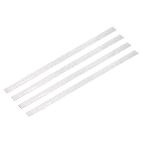 MECCANIXITY 4 Pcs Square Aluminum Flat Bar, 1/16" (1.5mm) Thick x 9/16" (15mm) Width x 12" (305mm) Long 6061 Aluminum Flat Plate Solid New Mill Stock Silver for Industrial Building - size: 1/16"(1.5mm)x9/16"(15mm)x12"(305mm)