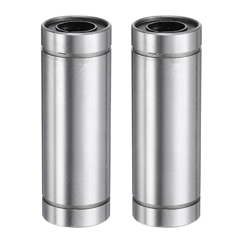 uxcell 2Pcs LM10LUU Linear Bearing 10mm Bore 19mm OD 55mm Length Linear Ball Bearings Double Side Rubber Sealed Bearing Steel for CNC Machine 3D Printer Food Packaging Machine - size: 10mm Bore 19mm OD 55mm Length
