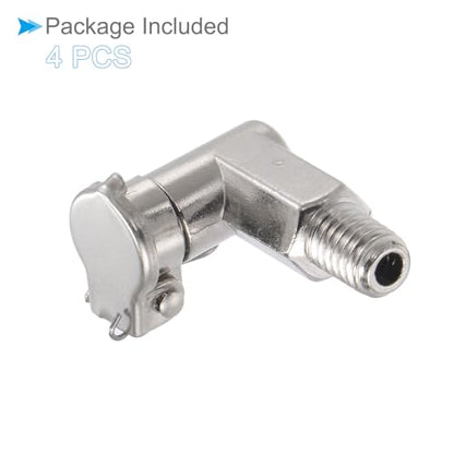 Spring Grease Oil Cup Cap, | M6x1 Thread | L Shape Oil Container Cup Oiler Lathe Machine Power Accessories - (Applications: for Industrial Lubrication), 4-Pieces - size: M6x1mm