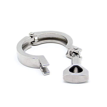 TC 1.5" Tri Clamp with Wing Nut Stainless Steel 304 Heavy Duty Sanitary Clover Clamp Single Pin with Silicone Gasket (5-pack) - size: 1.5 inch(5 pack)