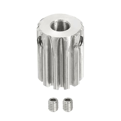 uxcell 1 Mod 11T Spur Gear 5mm Bore, 304 Stainless Steel Pinion Gear - size: 1 Mod 11T, 5mm
