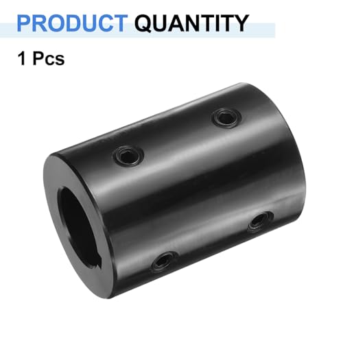 uxcell Shaft Coupling, 1-1/8" Bore 2-1/8" OD 3" Length Black Oxide Plated ASTM1045 Steel Rigid Coupling for 3D Printers Motor Wheel(4 Set Screws) - size: 1-1/8" Bore 2-1/8" OD 3" Length