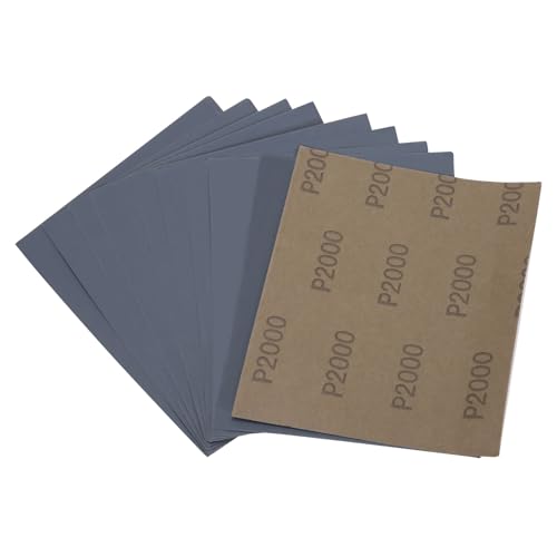 MAXMAN 1/4 Sheet Sandpaper, 4.5" x5.5" 2000 Grit Silicone Carbide, for Wood - style: 2000 grit