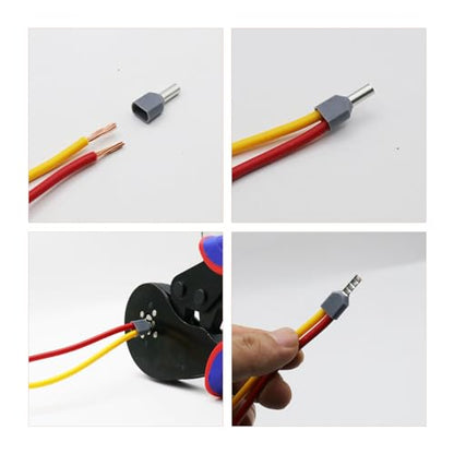 Fidioto Double Wire Ferrule Kit,1200pcs Dual Barrel Ferrules Terminal Set, Twin Ferrule Connectors Wire Ends Terminals Pins, AWG10~22 Twin Wire Ferrule Set and AWG6~22 Single-Line Ferrules - size: 1200pcs