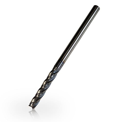 1/4" Carbide End Mill, Extra Long, 4" Overall Length, 4 Flute, AlTiN Coated - size: 1/4"*1-1/2"*4”