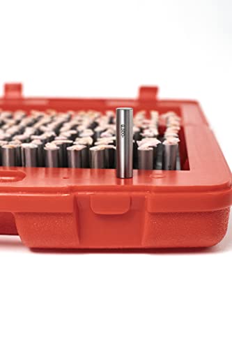 250 PCS M2 (0.251-0.500") Minus Steel Pin Gage Set - size: PIN-M2-250