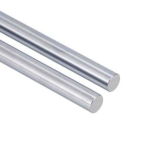 2Pcs 6mm x 350mm (0.236 x 13.78 inches) Vigorous Linear Motion Rods, Case Hardened Chrome Shaft Linear Rail Guide Shaft for 3D Printer, DIY, CNC - Metric h8 Tolerance - size: D 6mm x L 350mm 2 Pcs