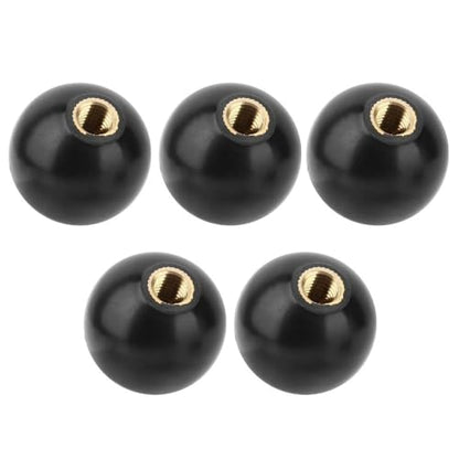 5 Pcs Ball Knobs - Bakelite Machine Handles with Brass Inserts for Lathe Milling Equipment, Universal Fit Tool Replacement Parts(M12*40mm) - size: M12*40mm