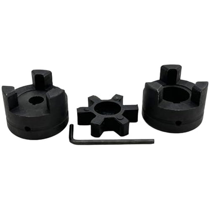 7/16" to 7/8" L075 Flexible 3-Piece L-Jaw Coupling Coupler Set & Rubber Spider for Log Wood Splitter,Multi-Flex Couplings L075-7/16-7/8