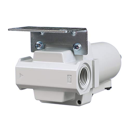 PneumaticPlus SAFM400-N04BD-MEP Coalescing Filter 1/2" NPT, 0.1 Micron - size: 1/2" NPT, style: Metal Bowl - Auto Drain