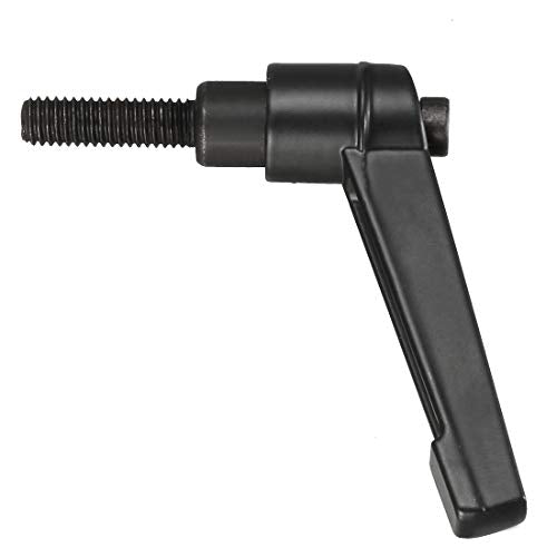 uxcell M6 x 20mm Handle Adjustable Clamping Lever Thread Push Button Ratchet Male Threaded Stud Knobs Rotating Screw Handles Bolts with Locking Lever Black 2pcs - size: M6x20mm