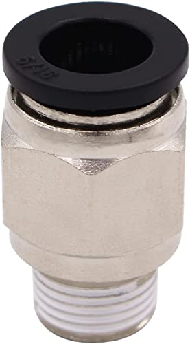 Push to Connect Tube Fitting, Male Straight - 5/16" Tube OD x 1/8" NPT Thread, Pack of 10 - size: 5/16"OD x 1/8"NPT, style: Pack of 10