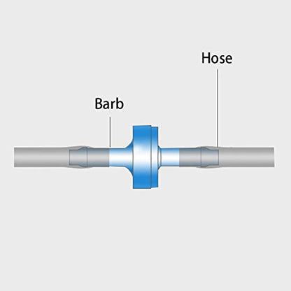 One Way Check Valve, 1/8"(3MM) Hose Barb Non Return (Pack of 3) - size: 1/8 Inch